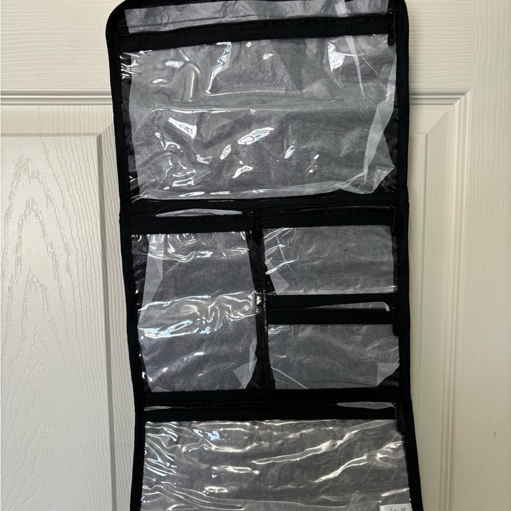 Thirty-One Black and Gray Cosmetic Bag Organizer